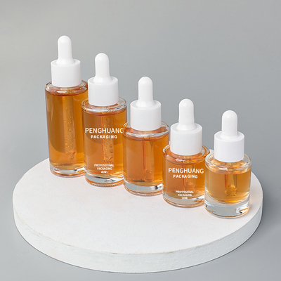 15ml 20ml 30ml 40ml 50ml Serum Dropper Bottle Oil Packaging Glass Round Shape