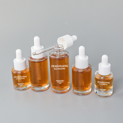 15ml 20ml 30ml 40ml 50mlの血清の点滴器のびんオイルの包装のガラス丸型