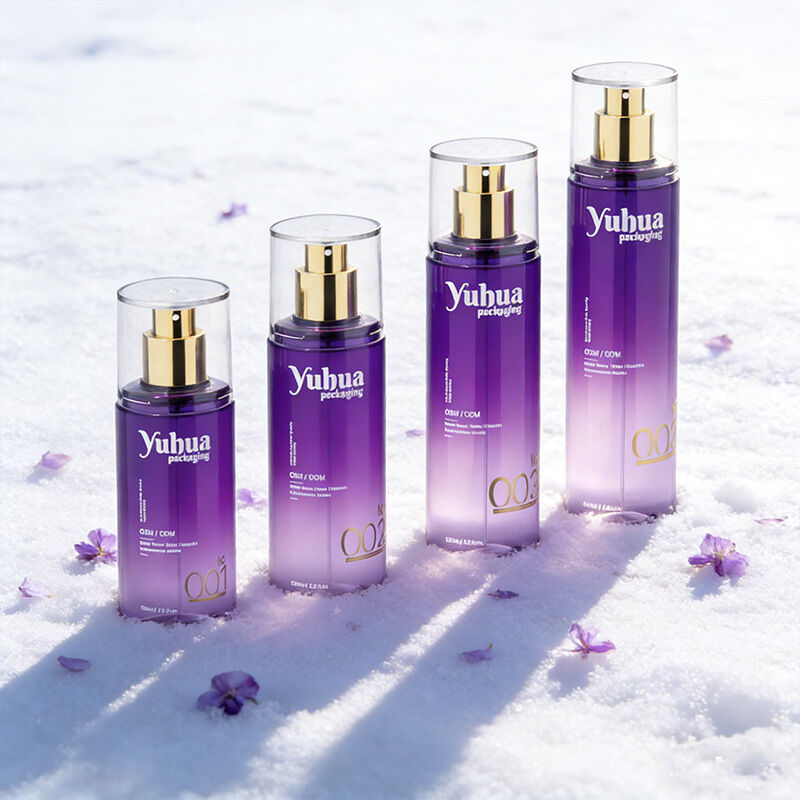 化粧品包装セット オーダーメイドロゴのシルクスクリーンとホットスタンプ印刷のプラスチックボトル トナーローションと血清の保管