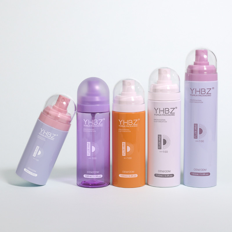 オーダーメイドロゴ 透明プラスチックスプレーボトル 80ml 100ml 120ml 化粧品 薄霧スプレーボトル