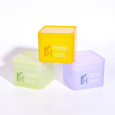 壁の二重のプラスチック容器 フリップ トップキャップ メイクアップ 綿容器 ピンチ付きの容器