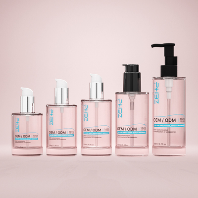 オーダーメイド ガラス 化粧品 ボトル 100ml 120ml 150ml 血清ローションポンプ ボトル