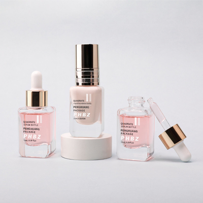 血清 ヘアオイル ボトル15ml 化粧品 梱包 方形 液体 基礎 ボトル
