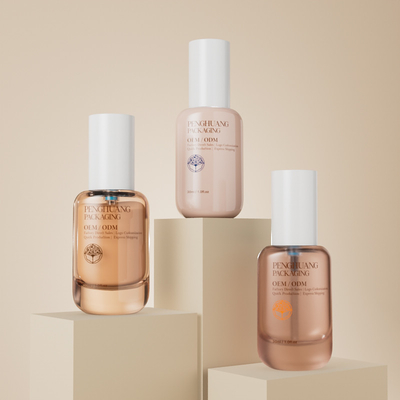 30ml ファンデーションボトル 卸売 丸型 空き液体ファンデーション ガラスボトル