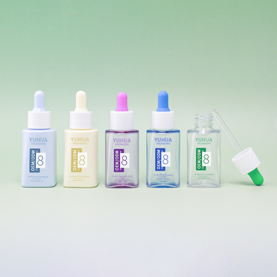 エッセンシャルオイルとスキンケア用印刷ロゴ50ml PETセラムドロッパーボトル