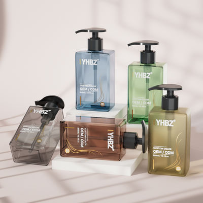 300ml Flat Square Plastic Pump Bottle with Customized Color and Silk Screen Printing for Cosmetic Use