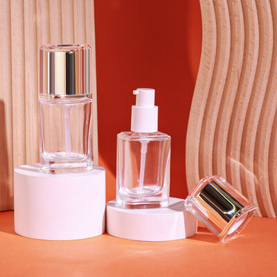 液体ファウンデーション ガラスボトル 30ml容量 調整可能な印刷と耐久性のある防漏設計