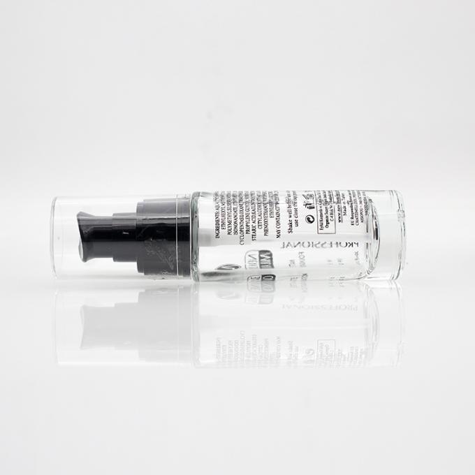 低価格30mlのローションの瓶ガラスの液体の基礎ポンプびん