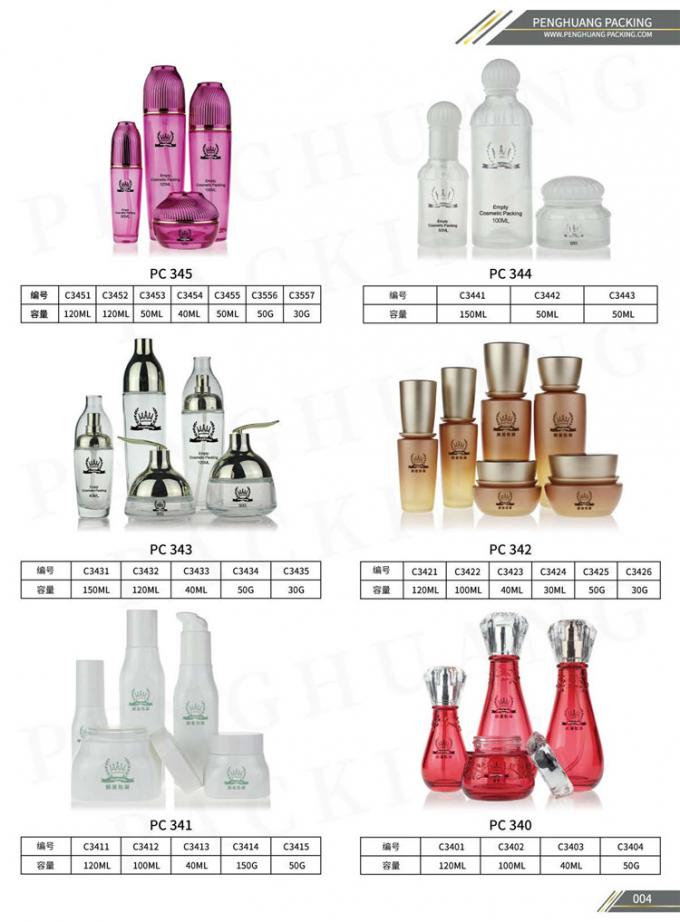 2021人の製造業者は贅沢なピンクの化粧品の包装の血清のガラス クリーム色の瓶50mlを卸し売りする