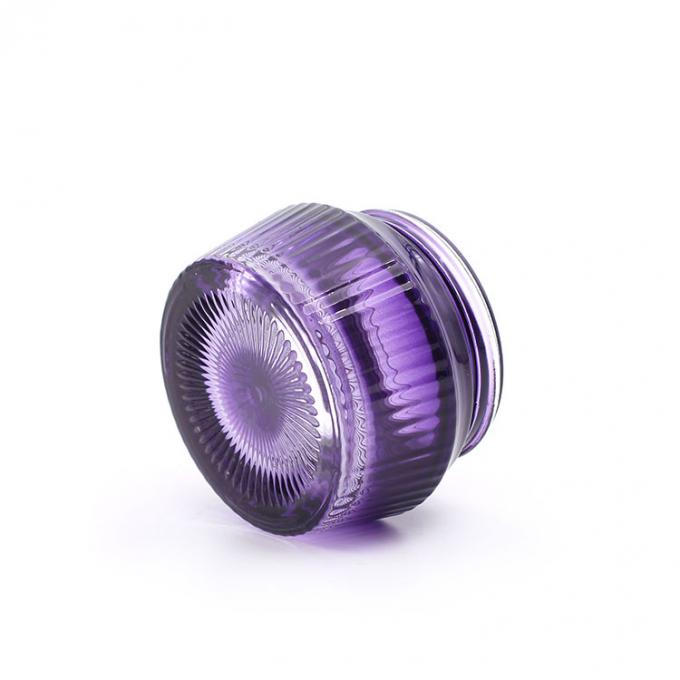 卸し売り注文の紫色多彩で贅沢な120ML 100ML 50ML 50G 30Gの化粧品のガラス ビンおよび容器