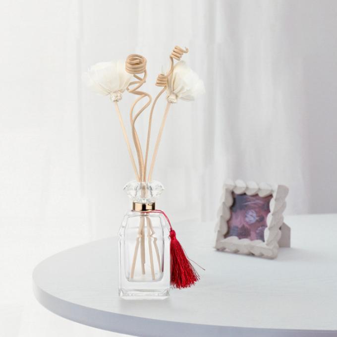 家の装飾的な空の芳香剤の香りの水晶帽子が付いているガラスReedの拡散器のびん