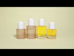 パペットキャップ付き冷凍透明ガラスドロッパーボトル スキンケアパッケージ容器 血清ボトル