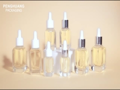 パーソナライズされた 10ml 20ml 30ml 40ml スクウェア ガラス セラム ドロッパー ボトル