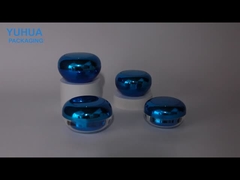 ボディバター、アイクリーム、またはフェイシャルクリーム用の青またはカスタムカラーのプラスチッククリームジャー